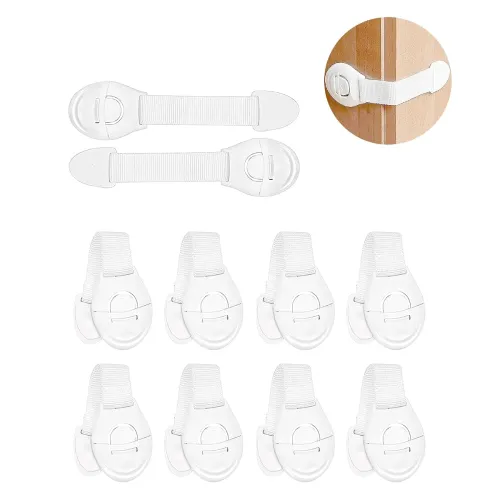 Image of GLUN® Drawer White Locks Belt One Side Release Buckles Clips Strong Double Side
