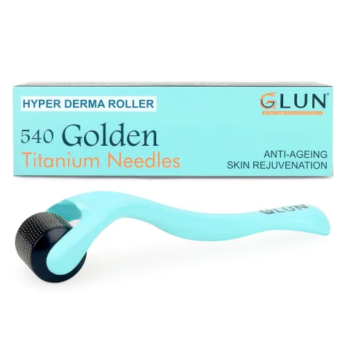 Image of GLUN® Full Body Acupressure Derma Roller, 540 Micro Needles Cosmetic Device for Face Beauty for Hair