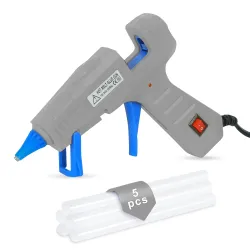 GLUN® Glue Gun 30 Watt with 7mm 5 Pieces Glue Sticks 6 inch Transparent.