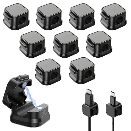 Image of GLUN® Magnetic Cable Organiser Clips Pack of 10