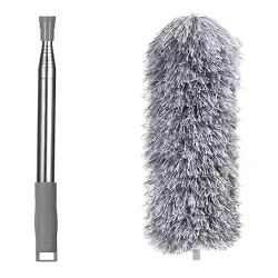 GLUN® Microfiber Duster Mop with Steelness Steel Rod, for Cleaning Under Bed