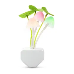 GLUN® Multicolour LED Mushroom Night Light Lamp