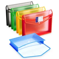 GLUN® Multicolour Pack of 5 File Folder chool, Home & Office