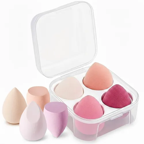 Image of GLUN® Non-Latex Makeup Puffs 4-Piece Set