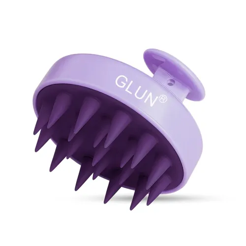 Image of GLUN® Round Scalp Massager Purple Colour Pack of 1