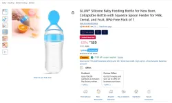 GLUN® Silicone Baby Feeding Bottle