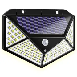 GLUN® Solar Rechargeable Screen Wall Light Outdoor 100 LED
