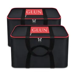 GLUN® Underbed Storage Bag, 67L Capacity with Double Sided Handle Multipurpose, Two-way Zipper Closing, Front Pocket, Cl