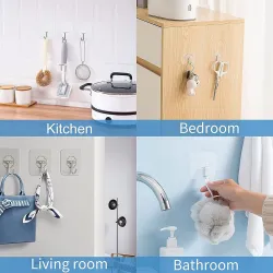 GLUN Waterproof Adhesive Wall Hooks Pack of 20