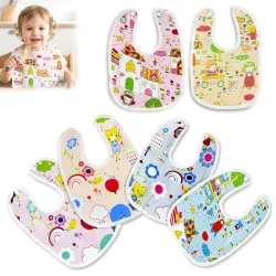 GLUN Waterproof Toddler Bibs Set - Pack of 6
