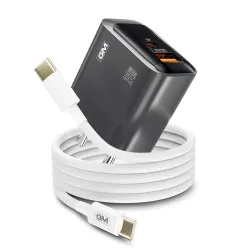 GM G+ 24W Dual Tone PD Adapter with 60W USB-C to USB-C Cable