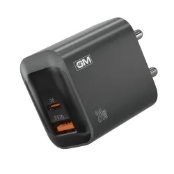 GM G+ 24W Dual-Tone Fast Charger | PD 3.0 + QC 3.0 + PPS | USB-C&A Dual Port | Smart Power Allocation | Advanced Protect