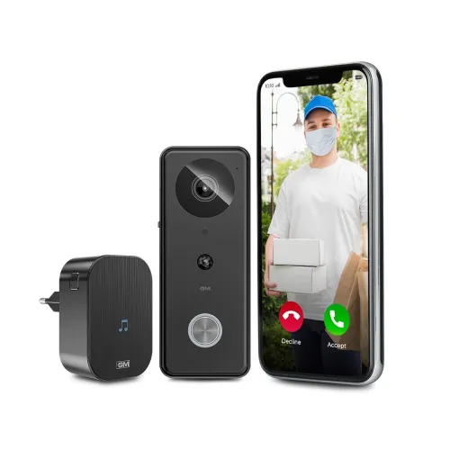 Image of GM G-Smart Video Doorbell I Video Door Phone I Home Security Camera & Door Bell I Smart WiFi I Full HD Video 1080P I AI 