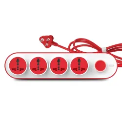 GM 10A Extension Board – 4Sockets, 2m Heavy Duty Cord, LED Indicator