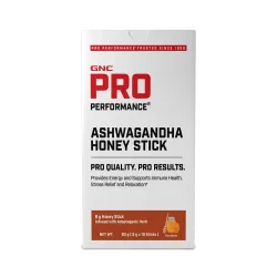 GNC Ashwagandha Honey Stick | Powerful Ayurvedic Adaptogen Formulation for Stress Relief, Energy & Recovery | With Ashwagandha & Honey | 10 Servings | Caffeine-Free | Vegetarian | 80g