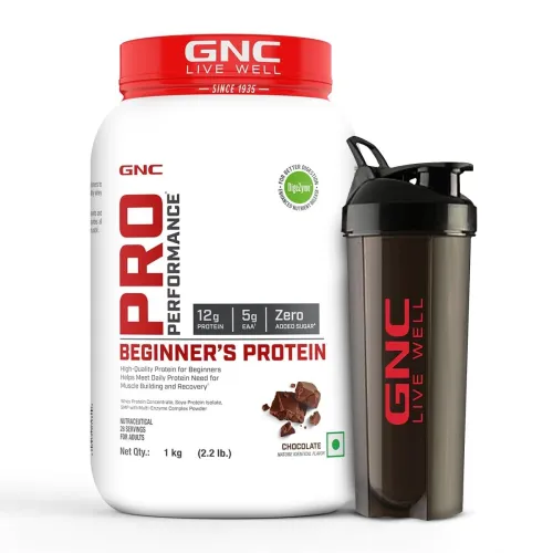 Image of GNC Pro Performance Beginner's Protein | 1KG (2.2 LBS) | Chocolate| Digezyme For Better Absorption| Pure Whey Protein | 