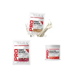 GNC Berry Fusion Strength Stack | Mawa Kulfi + Strawberry Whey Protein + Cranberry Creatine | Muscle Recovery & Strength