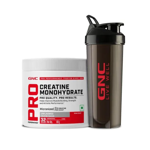 Image of GNC Pro Performance Creatine Monohydrate with Black shaker - 3000mg Creatine Per Scoop | Micronized for Faster Absorptio