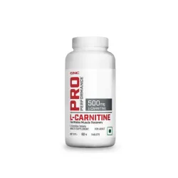 GNC Pro Performance L-Carnitine Tablets - 500mg | 60 Veg Tablets | Facilitates Fat Metabolism & Muscle Recovery | Aids Weight Loss & Management | Boosts Energy & Supports Heart Heart | USA F...