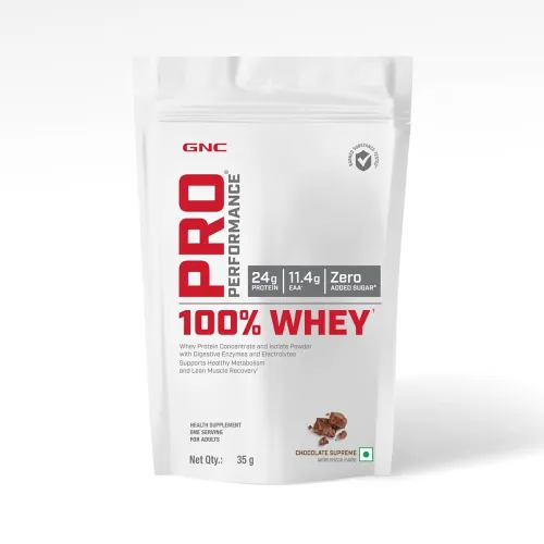 Image of GNC Pro Performance 100% Whey Protein Powder | 35 Gm | 1 Serving | Boosts Strength & Endurance | Builds Lean Muscles | F