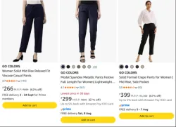 GO COLORS Womens Pants upto 67% discount