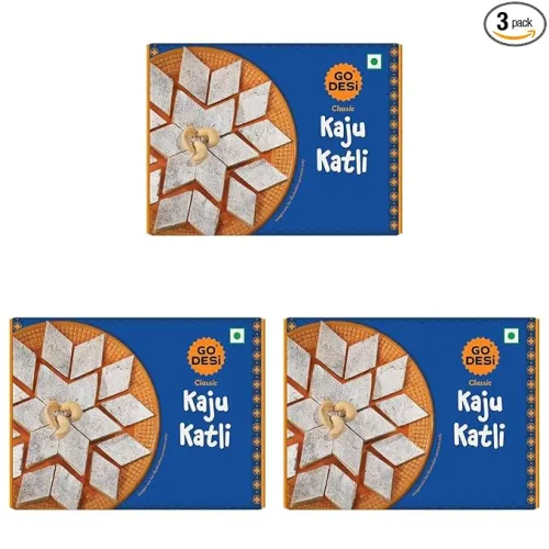 Image of GO DESi Classic Kaju Katli - 200/180 grams (Pack of 3)