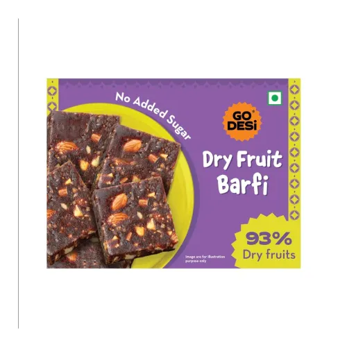 Image of GO DESi Dates Dry Fruit Barfi - 200 grams | 93% Dry Fruits | No Added Sugar
