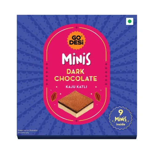 Image of GO DESi - Minis Dark Chocolate Kaju Katli 