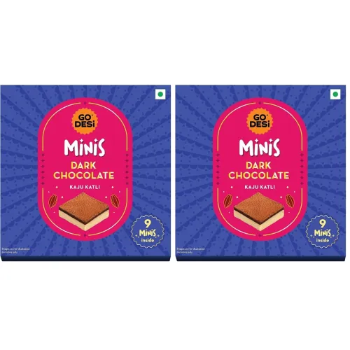 Image of GO DESi Dark Chocolate Kaju Katli Cashew Minis