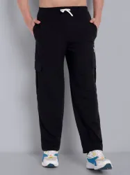 Go Devil  Men Printed Black Track Pants