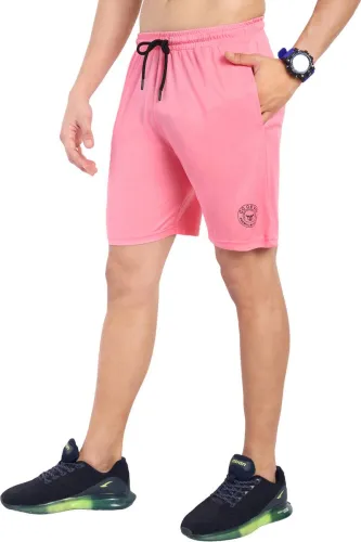 Image of Go Devil Printed Men Pink Cargo Shorts
