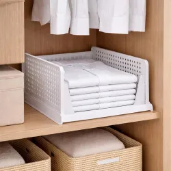Go Hooked Foldable Wardrobe Organizer with Drawer Style Pull Out Design