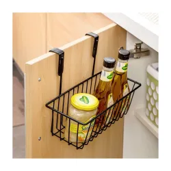 Go Hooked Hanging Storage Basket, Cabinet Door Organiser, Over Door Kitchen Cabinet Storage Basket Rack Holder Hanging O