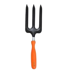 Go Hooked Heavy-Duty Metal Garden Fork - 26 x 8.9 x 1.3 CM Rust-Resistant Hand