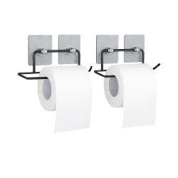 Go Hooked Self Adhesive Toilet Paper Holder (Pack of 2)