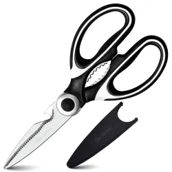 Go Store Multi Purpose Kitchen Scissors For Home, Fish Cutting Scissors, Premium Stainless Steel Solid Kitchen Multi Purpose Shears for Meat, Seafood, Chicken, Vegetables, Herbs