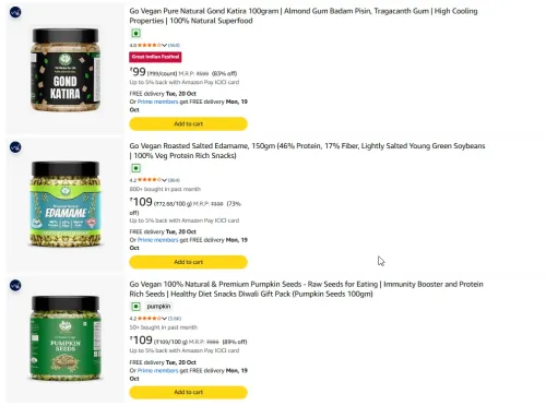 Image of Go Vegan White Sesame Seeds 250gm at minimum 83% Discount