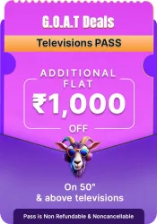 G.O.A.T. Deals Televisions Pass: Flat ₹1000/-
