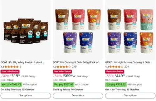Image of GOAT Products at up to 44% Discount