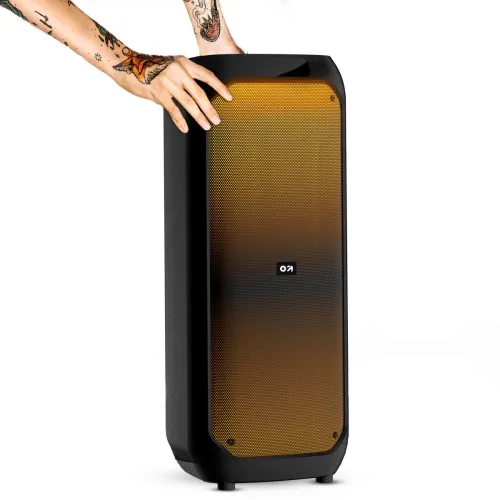 Image of GOBOULT Partybox X80 Dynamic RGB Light, 80W, Karaoke Mic, Dual Dynamic Driver, LED Panel 80 W Bluetooth Party Speaker (J