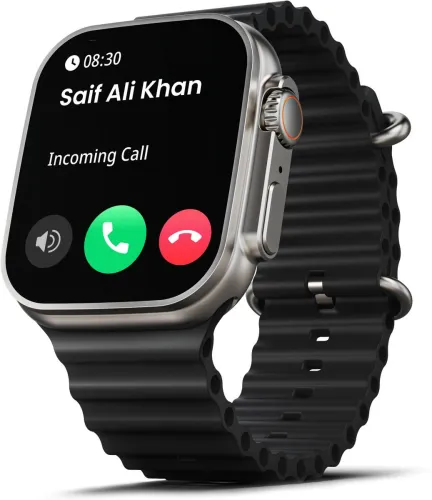Image of GOBOULT Crown 1.95inch Smartwatch Black Strap