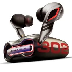 GOBOULT Mustang Torq Wireless in Ear Earbuds with 60H Playtime, App Support, Quad Mic ENC, 45ms Low Latency, 13mm Driver, Breathing LEDs, Made in India Ear Buds Wireless (Silver)