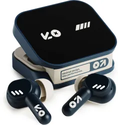 Goboult Tenet 75Hrs Battery, App Support, Dual Pairing, Quad Mic ENC, Boosted Bass, 5.4v Bluetooth Headset (Midnight Blue, True Wireless)