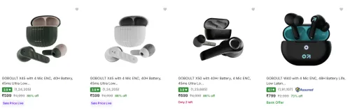 Image of Goboult True Wireless Earbuds upto 88% Discount