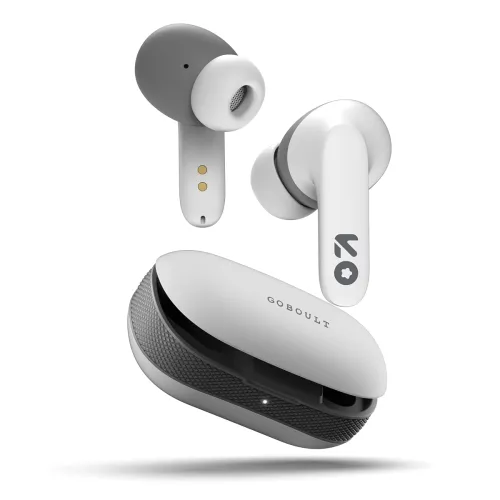 Image of GOBOULT Y1 TWS Earbuds – 50H Playtime, ENC, Low Latency (White)