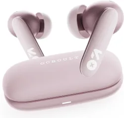 GOBOULT Y1 v2.0 60Hrs Battery, Ultra Sleek, App Support, Dual Pairing, 4 Mic ENC, 6.0v Bluetooth Headset (Electric Pink, True Wireless)