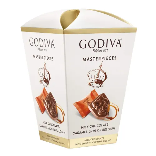 Image of Godiva Masterpiece Milk Chocolate Caramel Lion Of Belgium Chocolate Box, 119Gm