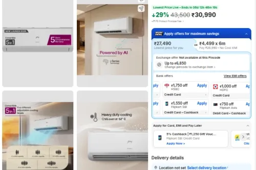 Image of Godrej 1.4 Ton 3 Star Inverter AC