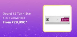 Godrej 1.5 Ton 4 Star AC @ ₹29990 on Flipkart big Billion Days Sale