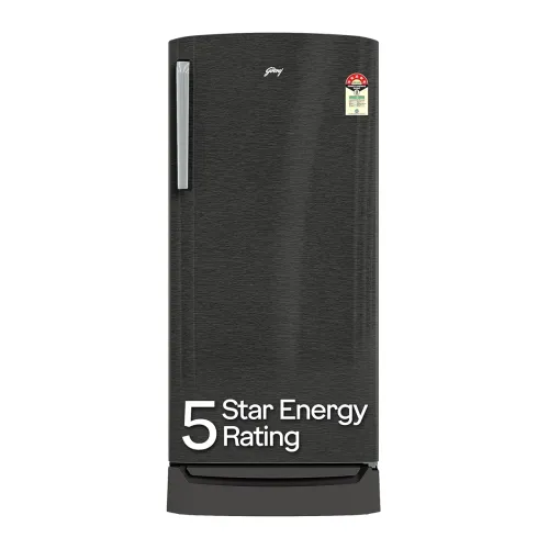 Image of Godrej 207 L 5 Star | Turbo Cooling Technology | Base Drawer | Toughened Glass Shelves | Inverter | Direct Cool | Single